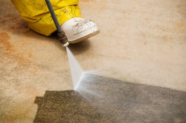 can pressure washing damage concrete