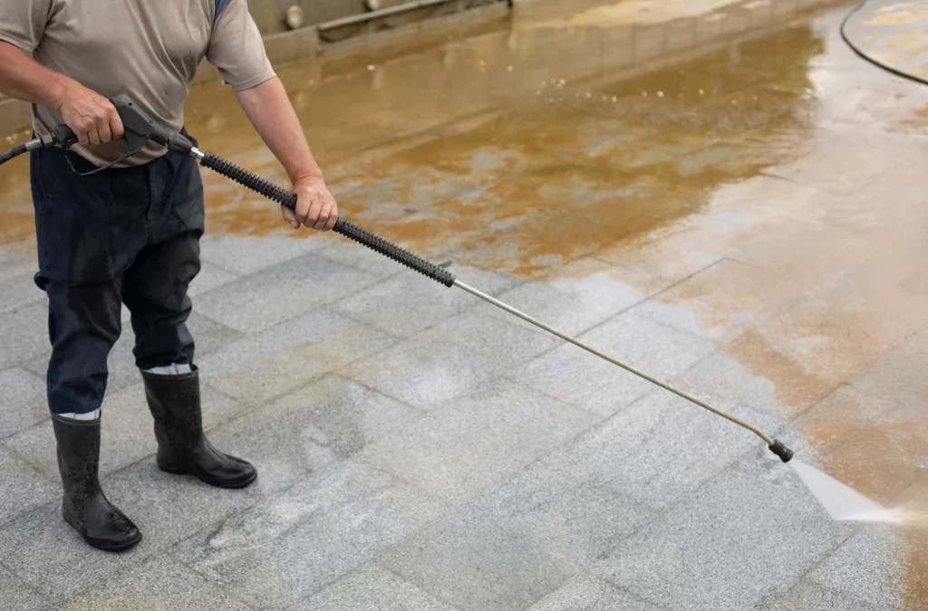 can pressure washing damage concrete