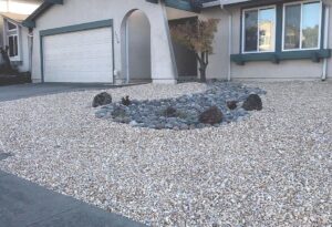 Pressure wash gravel driveway