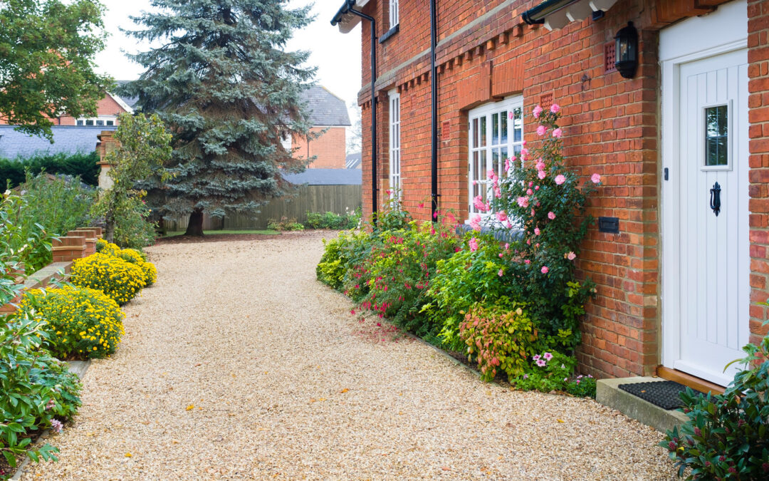 Pressure wash gravel driveway